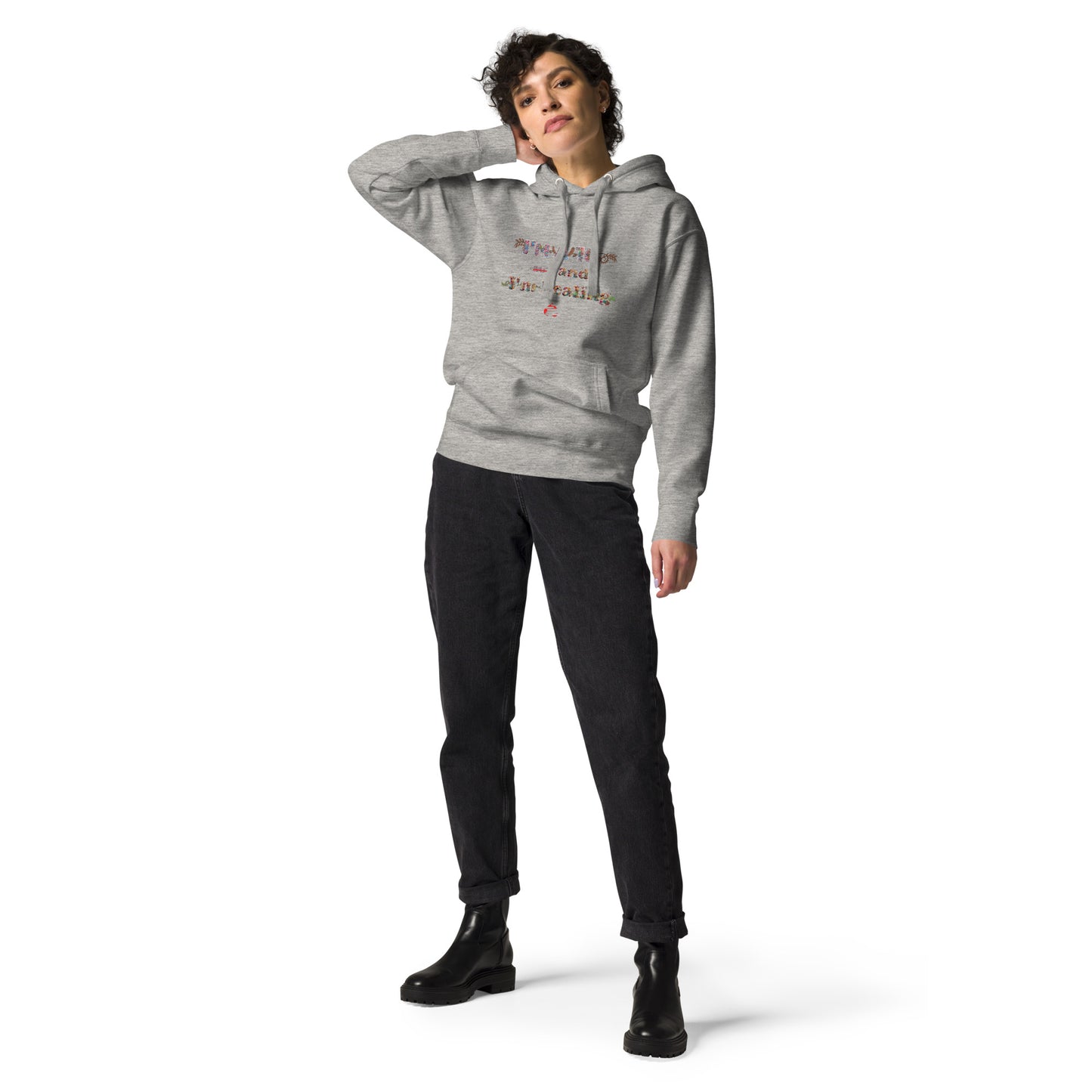 I'm a 10 and I'm Healing: Unisex Hoodie - Flower Font