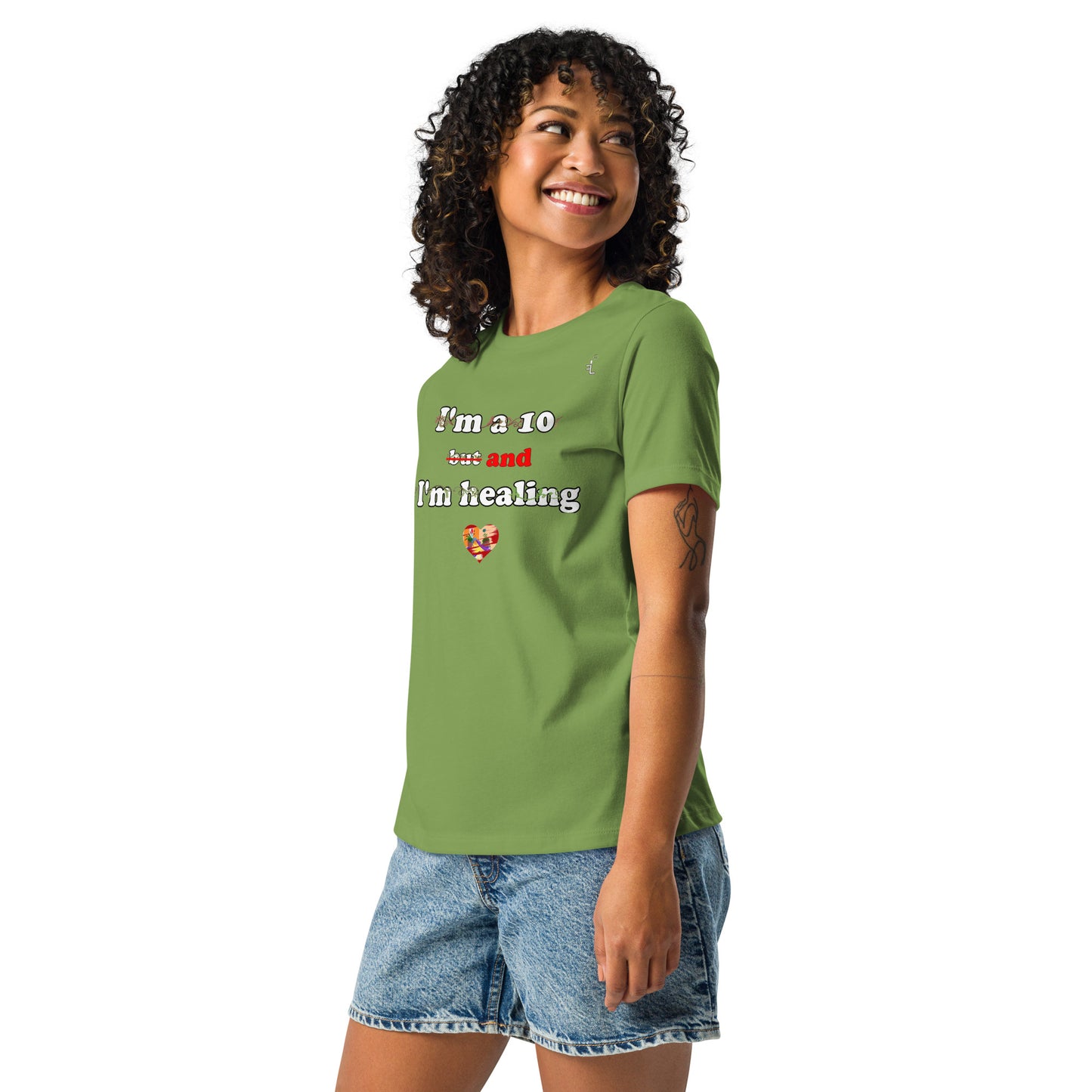 I'm a 10 and I'm Healing: Short sleeve Women's Relaxed Cotton T-Shirt